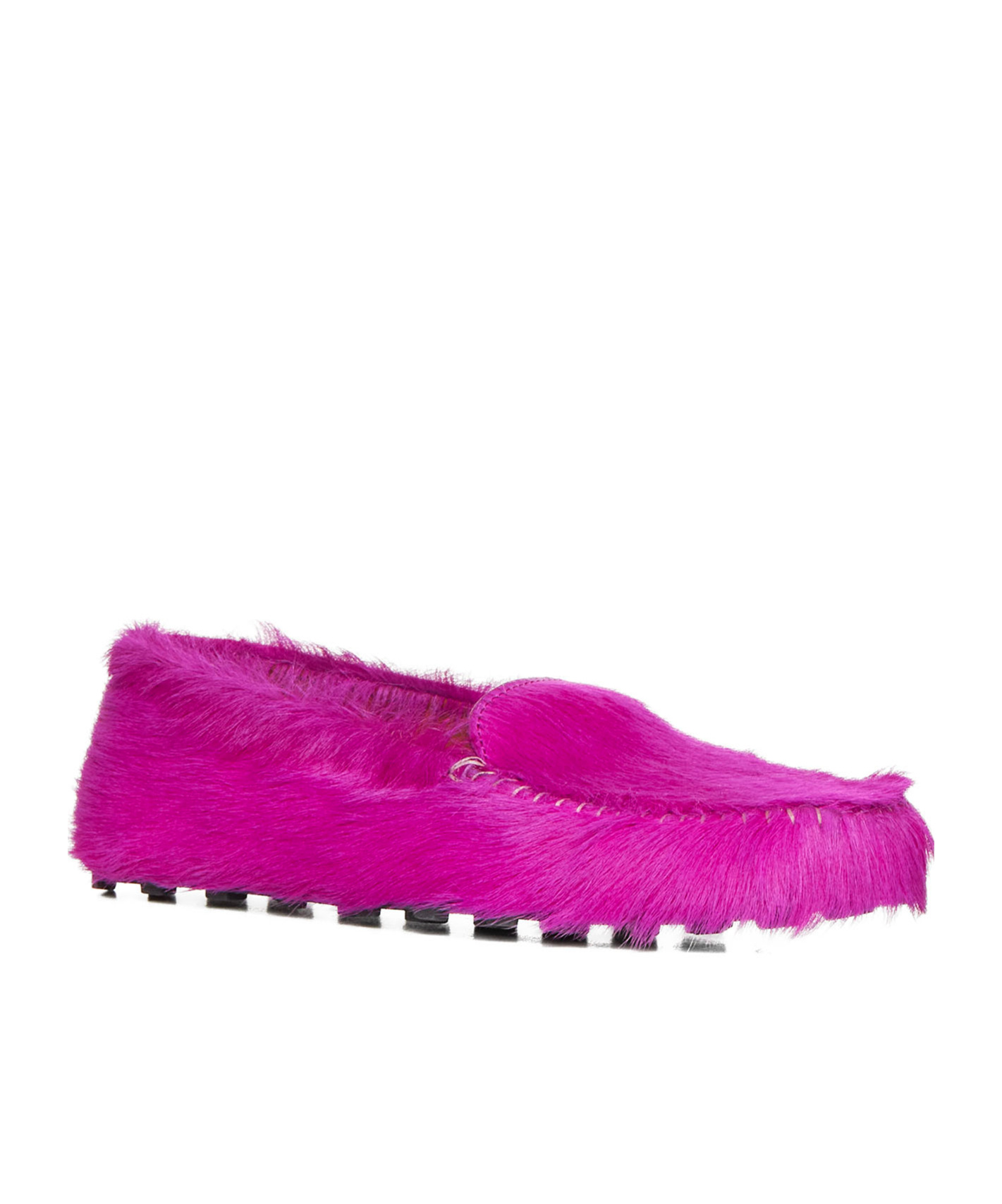 Marni Long-haired Leather Moccasins In In Pink