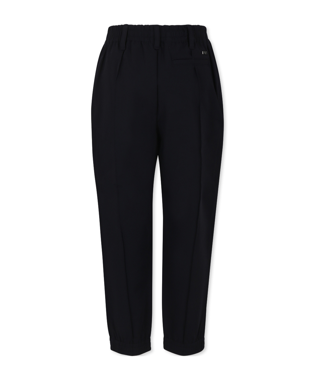 Emporio Armani Blue Trousers For Boy With Eagle In Black