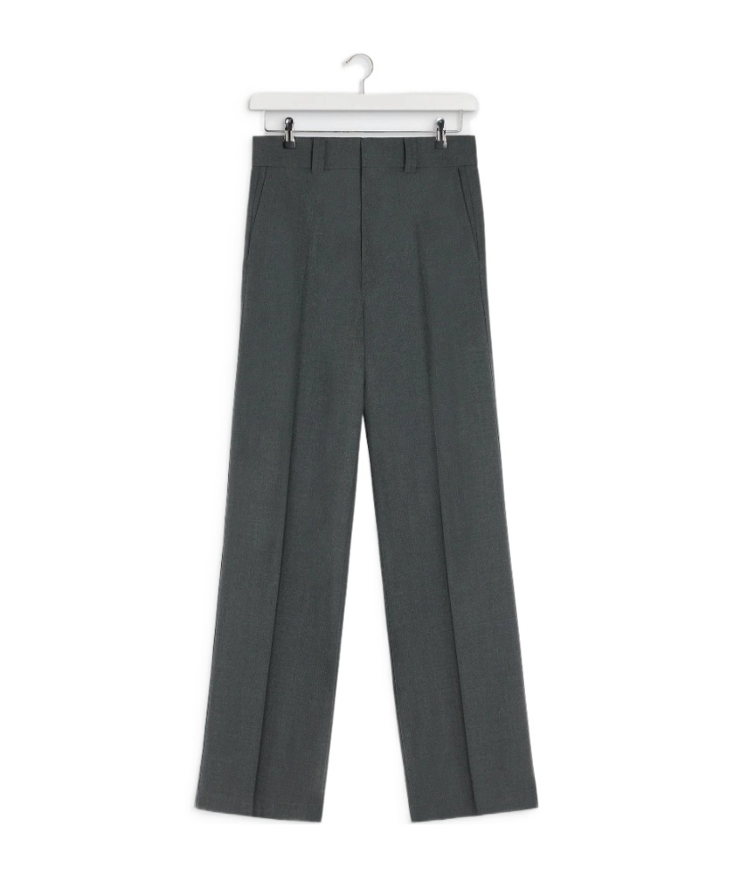 Lemaire Front-creased Tailored Trousers In Gray