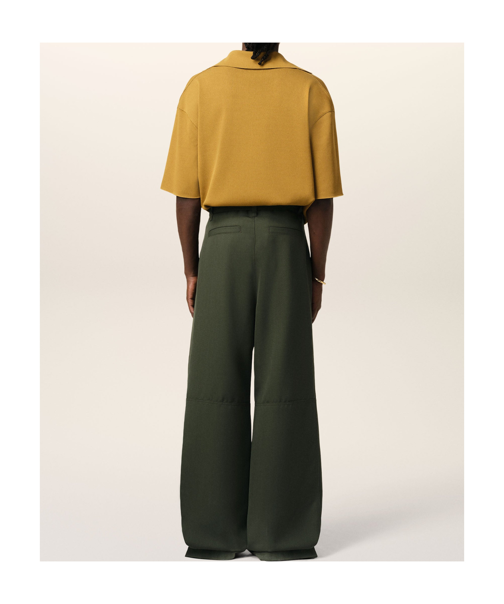 Shop Ami Alexandre Mattiussi Ami Belted Loose-fit Trousers In Black