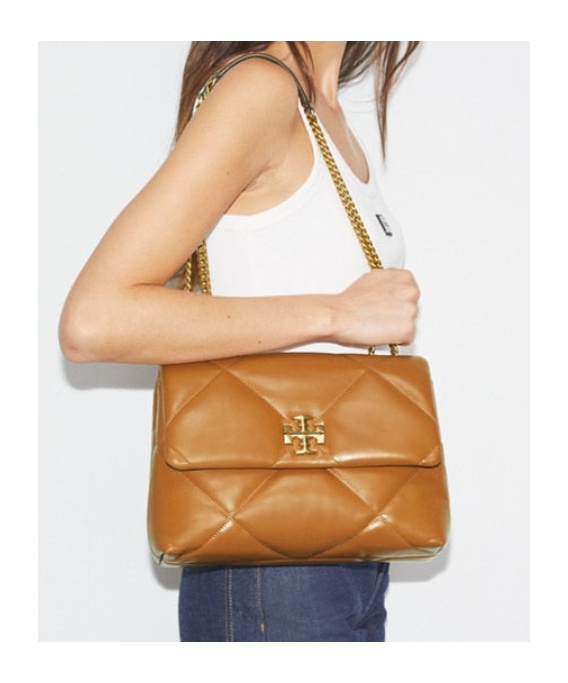 Tory Burch Kira Diamond Quilt Convertible Shoulder Ba In Brown