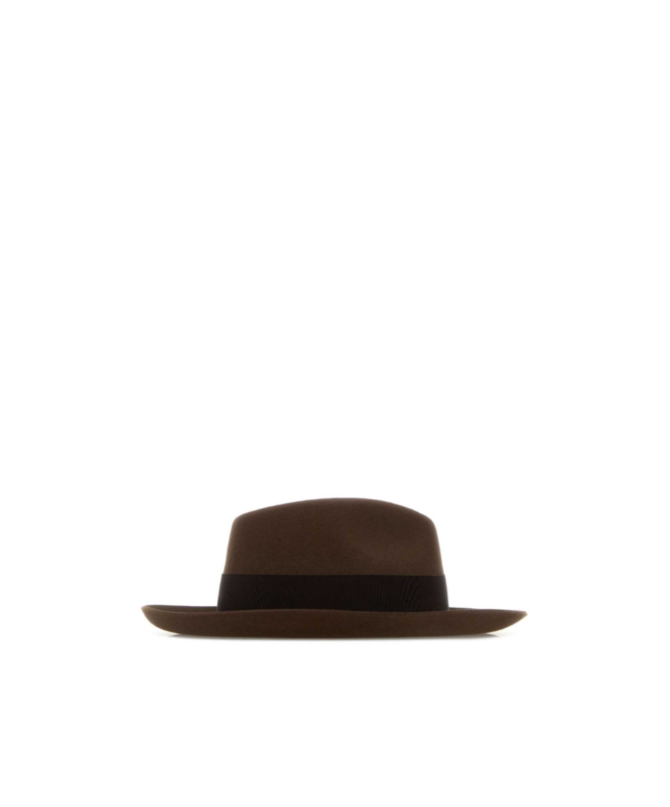 Borsalino Brown Wool Blend Alexander Hat In Brown