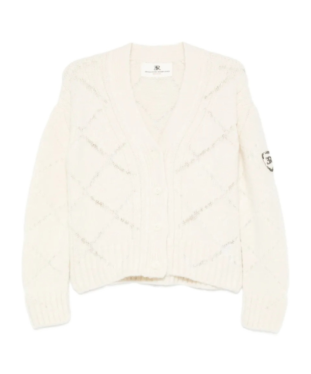 Ermanno Scervino Button-down Cardigan With Textured Knit In White