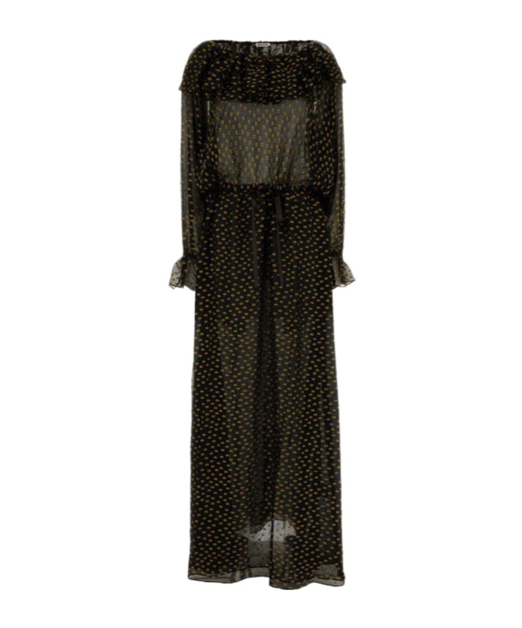 Shop Bode Stadium Midi Dress In Black