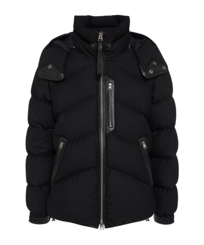 Tom Ford Logo Hooded Down Jacket