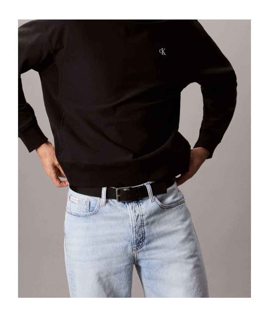 Calvin Klein Jeans Est.1978 Oversized Cotton Terry Sweatshirt In Black