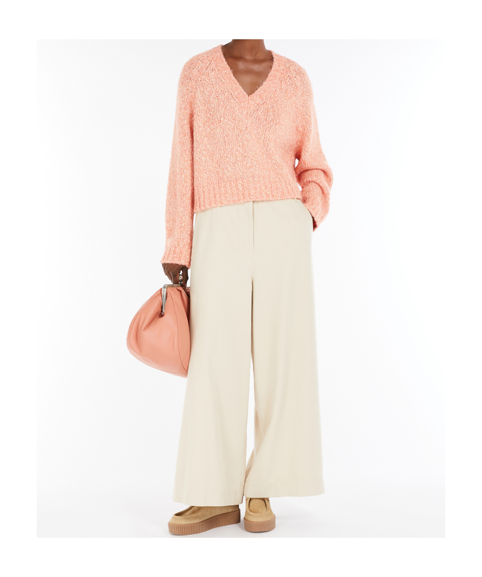 Weekend Max Mara Long Sleeve Sweater In Nude