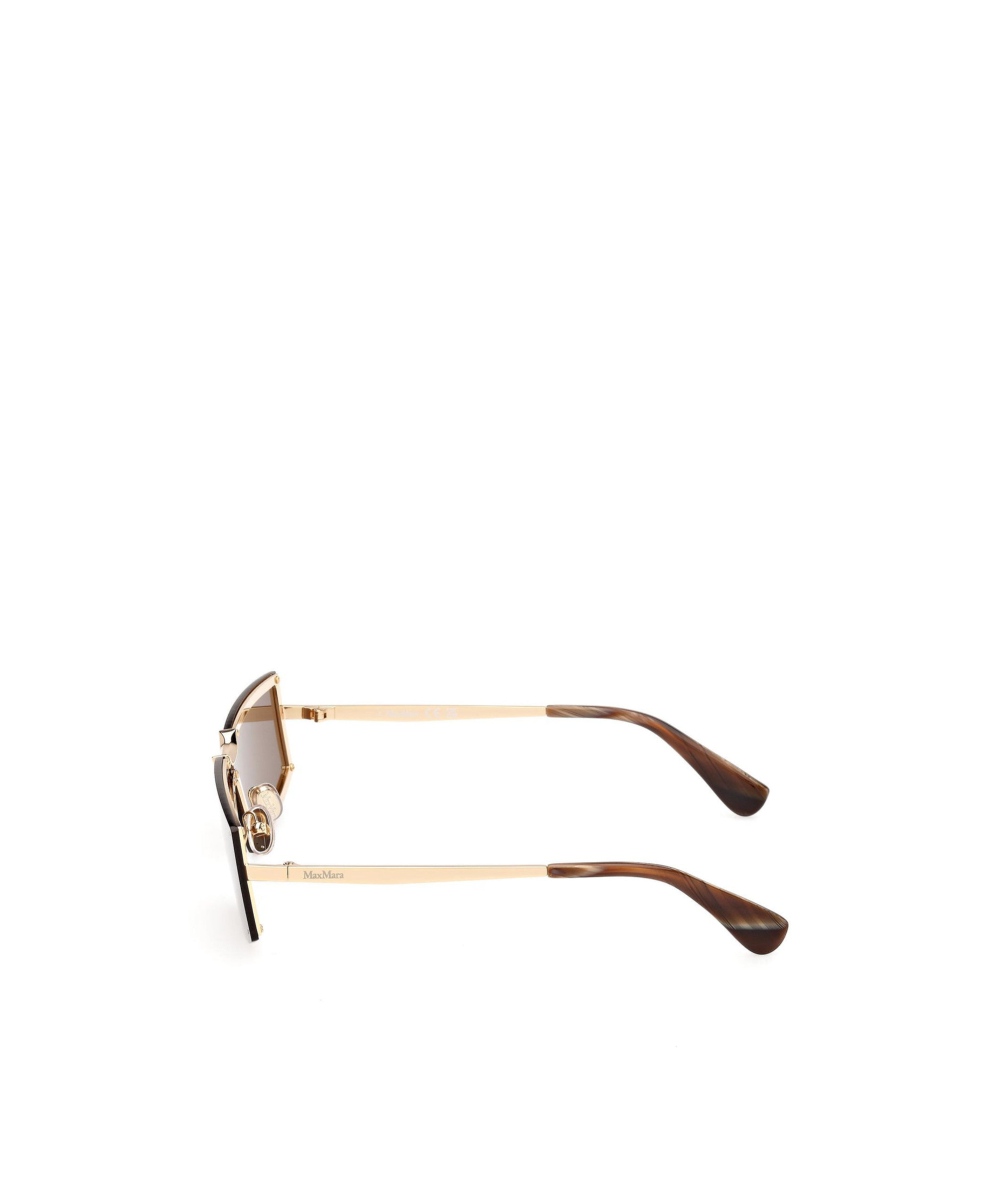 Max Mara Logo Sunglasses In Brown