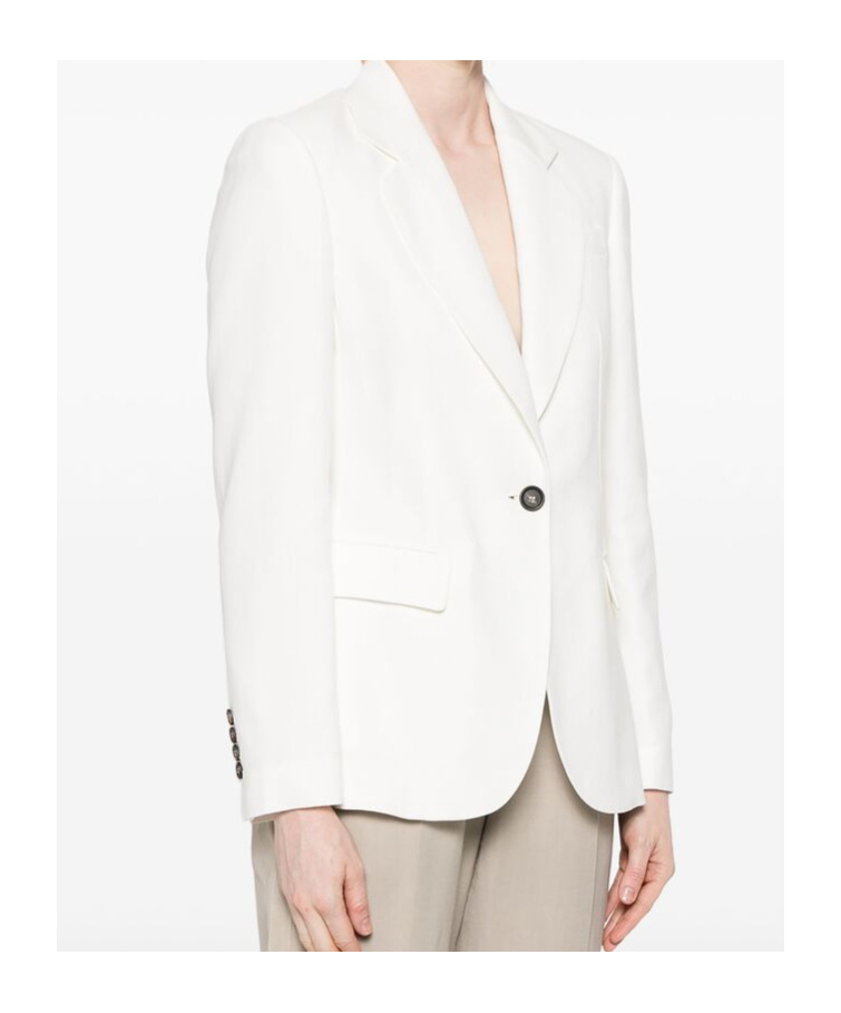 Brunello Cucinelli Long-sleeved Jacket In White