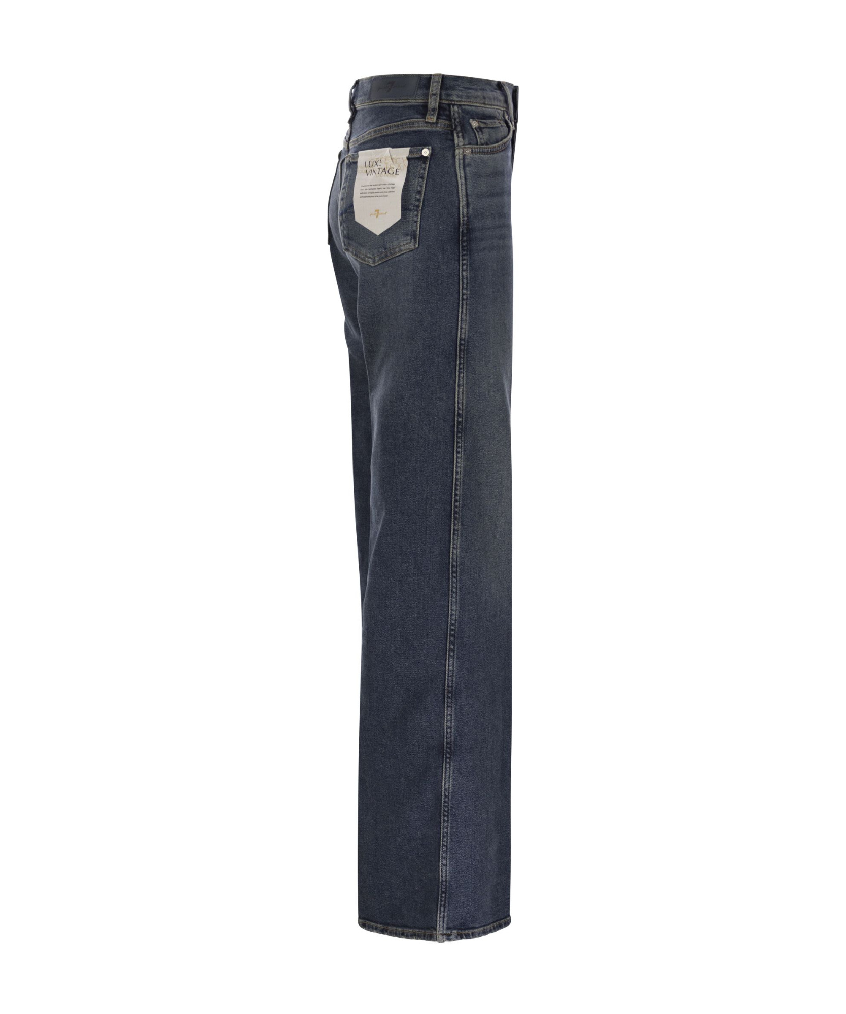 7 For All Mankind High-waist Jeans In Black