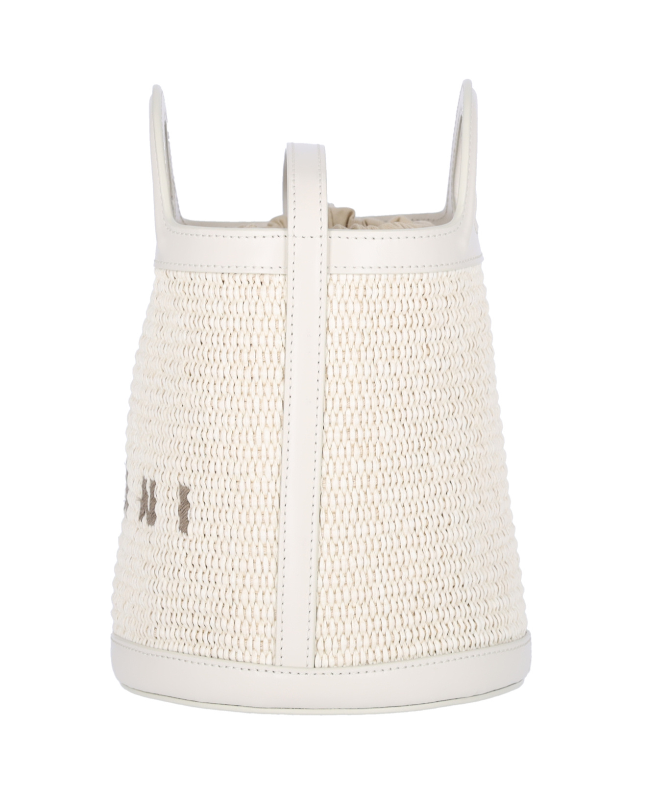 Marni Tropicalia Small Bucket Bag In White