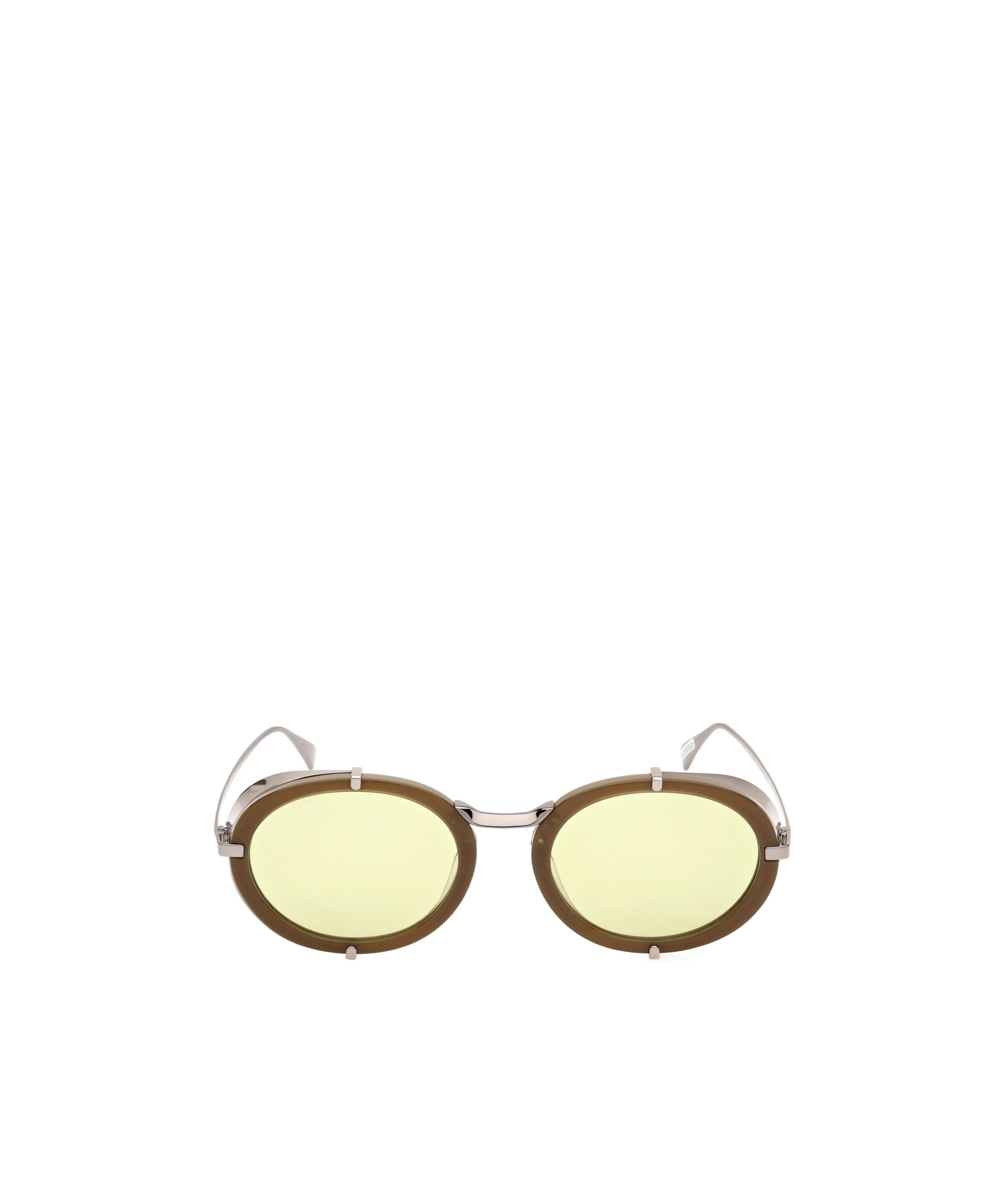 Max Mara Oval Frame Sunglasses In Yellow