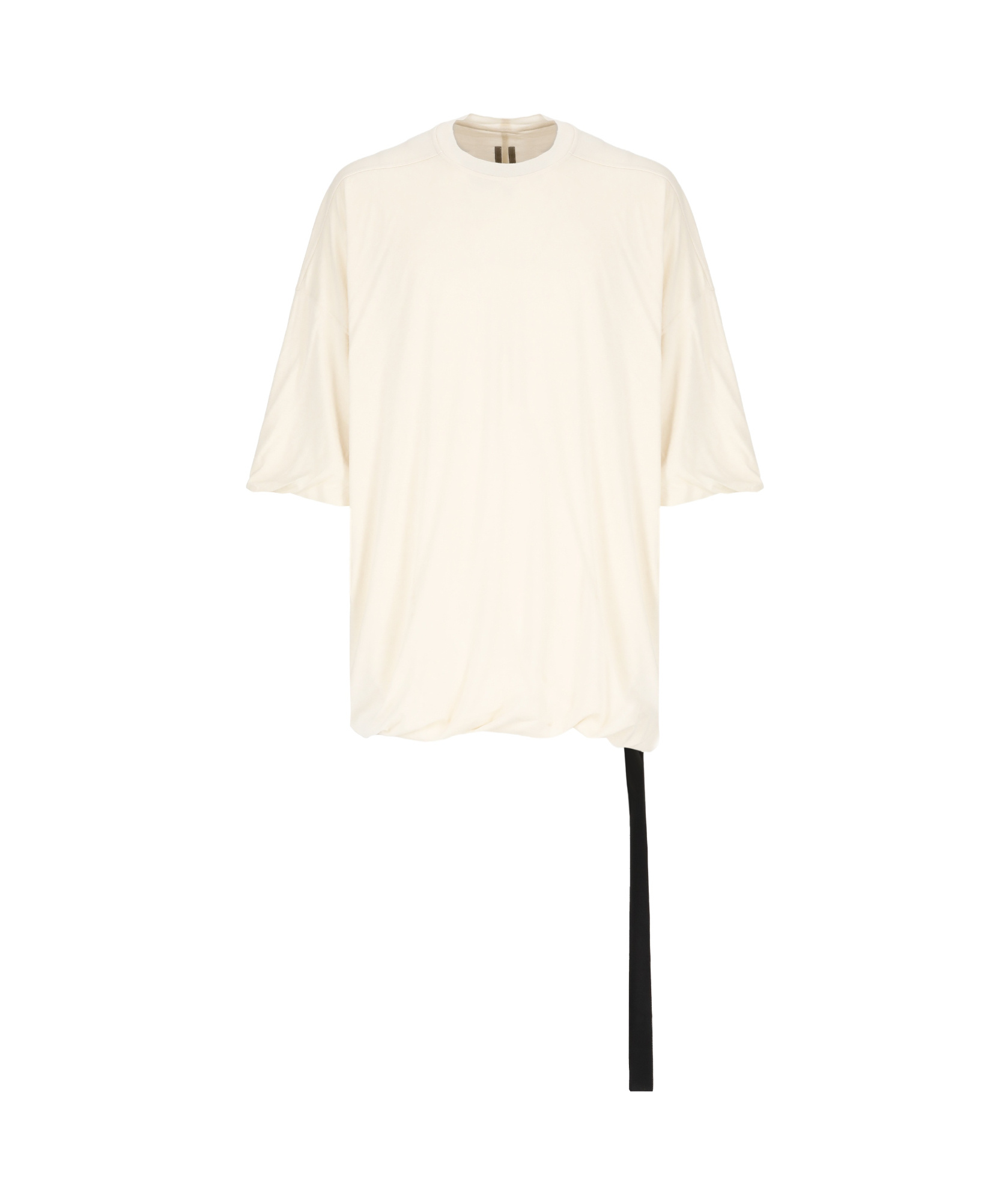 Rick Owens Drkshdw Open-necked Black Shirt In White