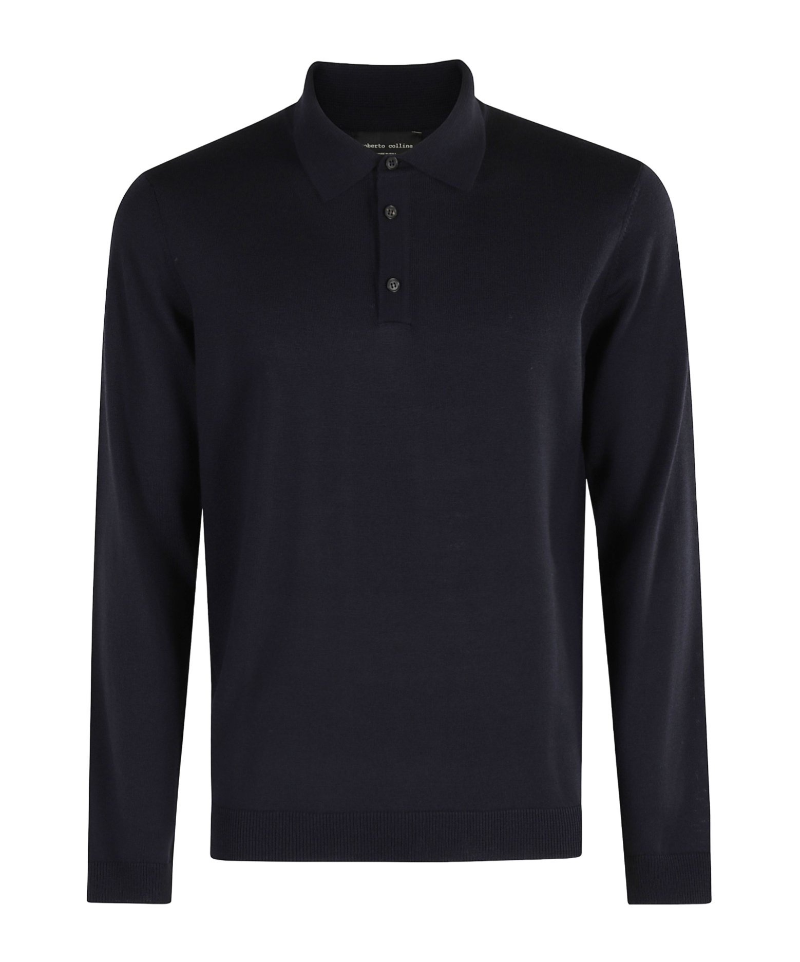 Roberto Collina Merino Wool Polo Shirt In Black