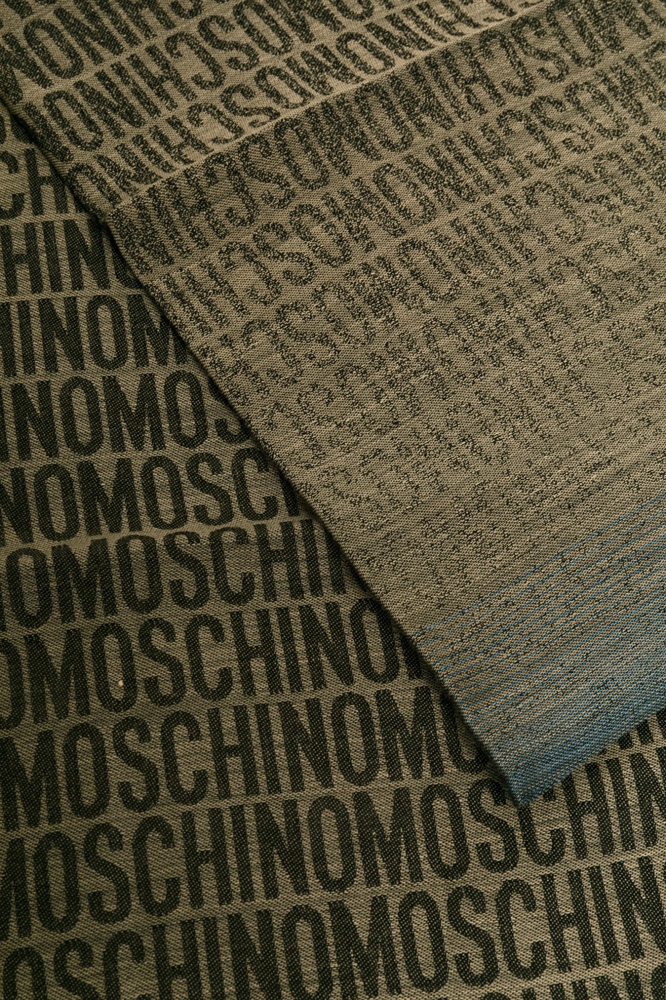 Moschino Logo Scarf In Green