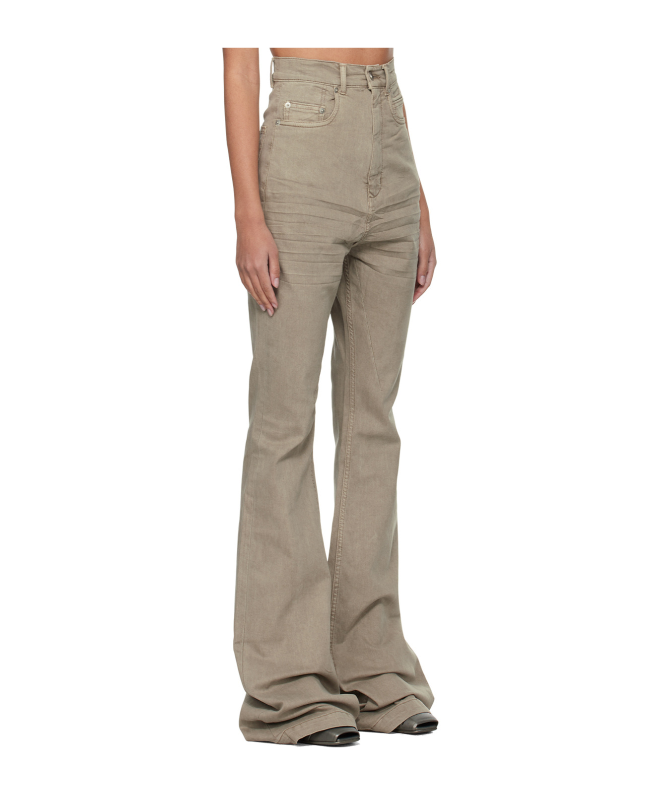 Rick Owens Drkshdw Off-white Bolan Jeans In Gray