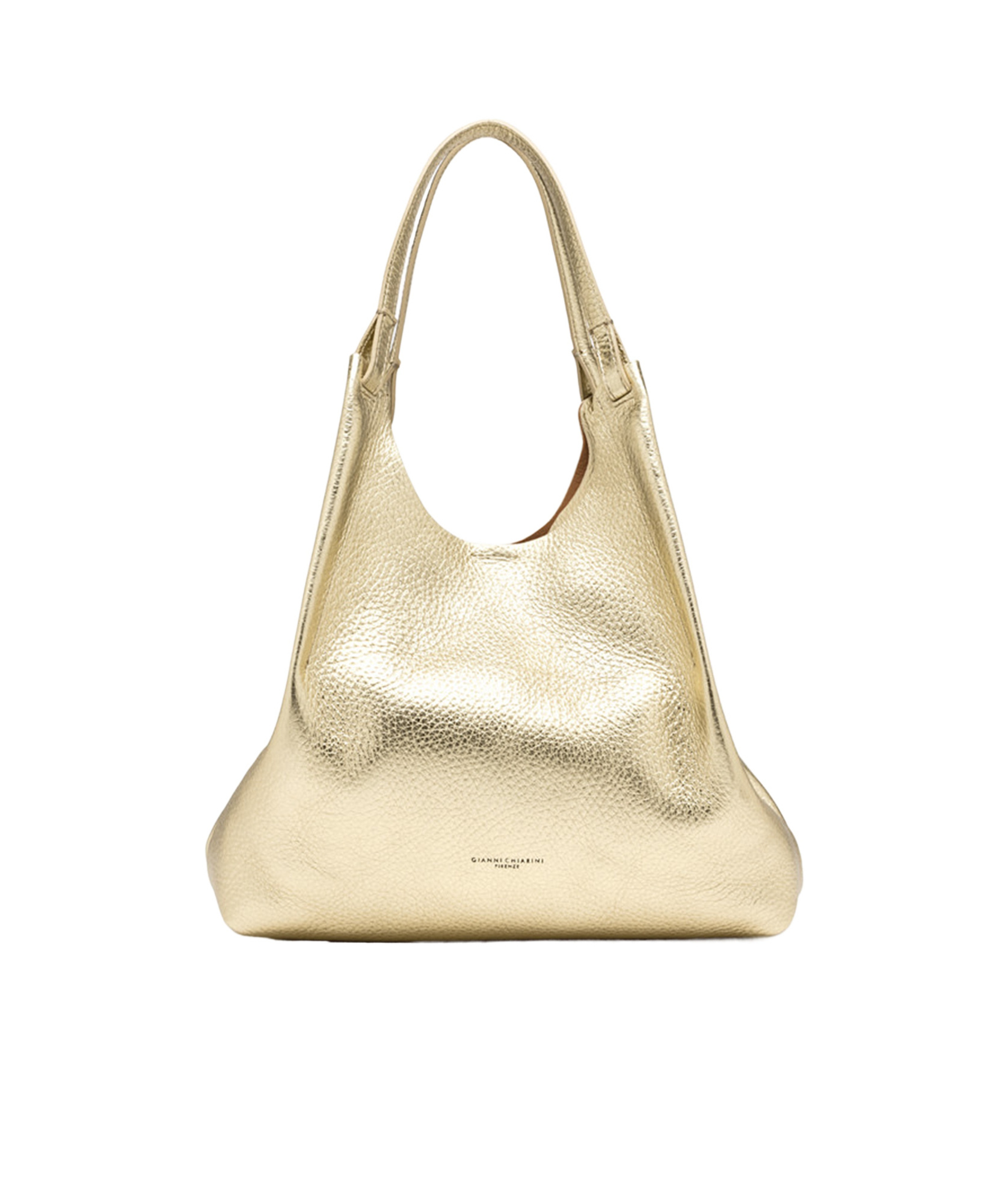 Gianni Chiarini Double Handle Shoulder Bag In Nude