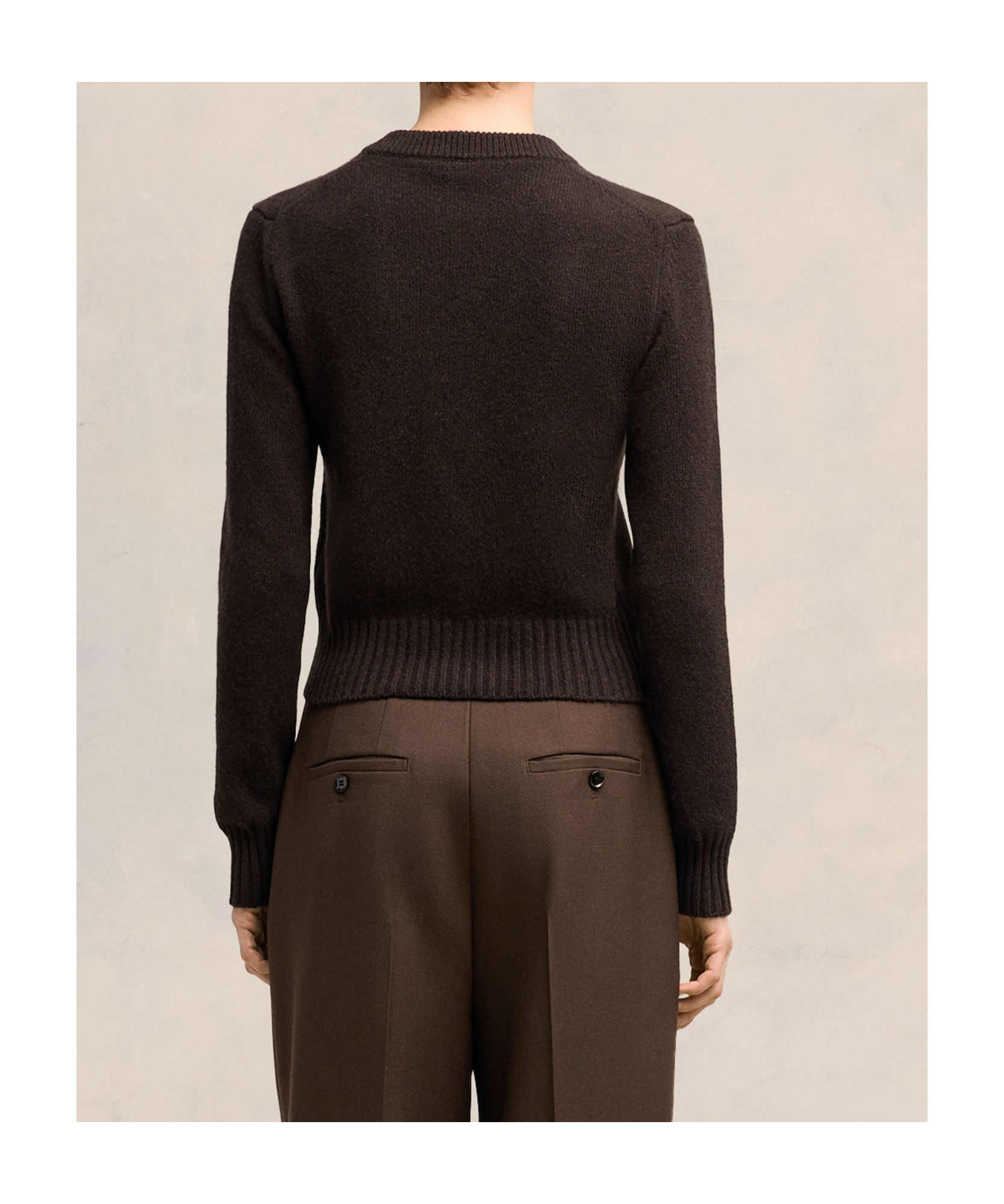 Ami Alexandre Mattiussi Paris De Coeur Logo Embroidered Knit Cardigan In Black