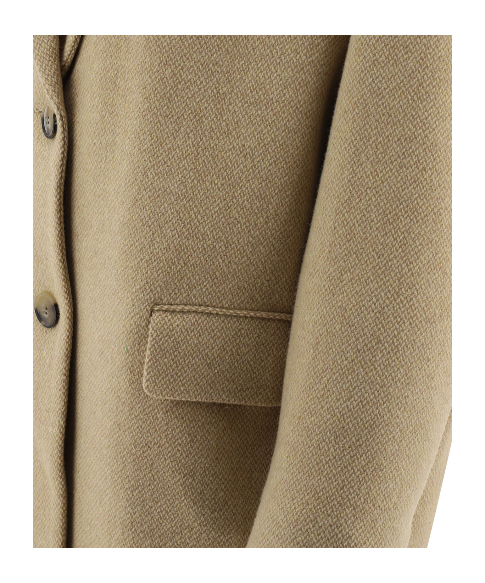Isabel Marant Étoile Tailored Textured Fabric Coat With Back Vent In Nude