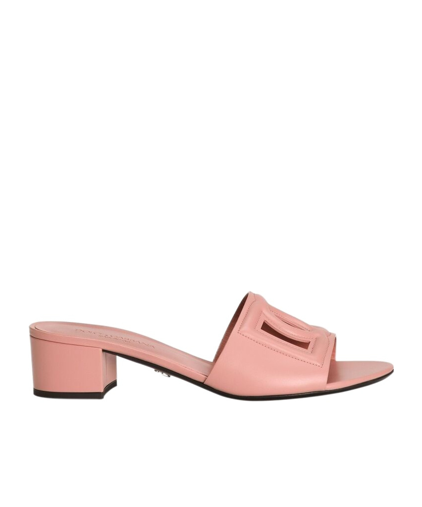 Dolce & Gabbana Thick Heel Sandals In Pink
