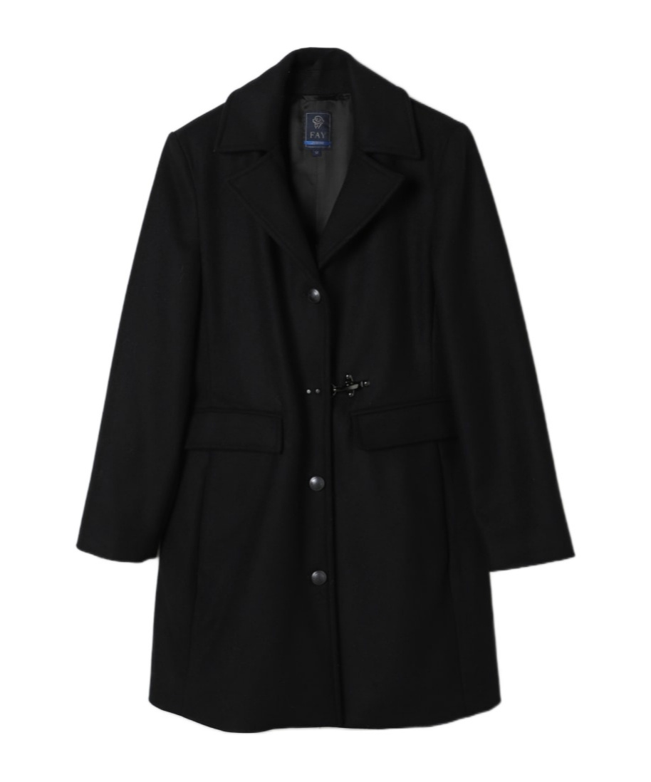 Fay Felted Coat In Black