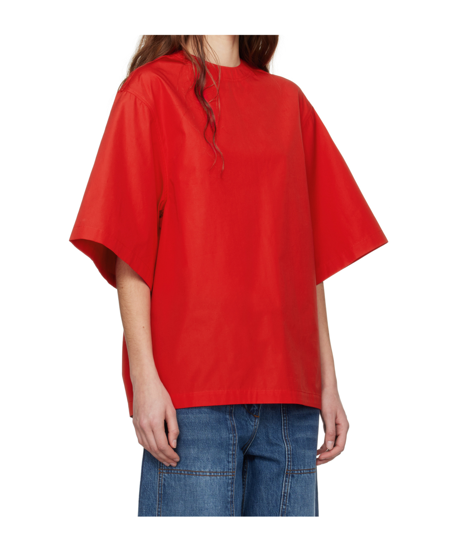 Co Red Oversized Poplin T-shirt