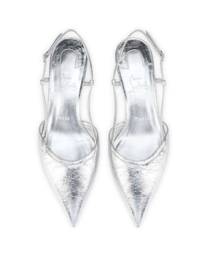 Christian Louboutin Miss Z Slingina In Silver