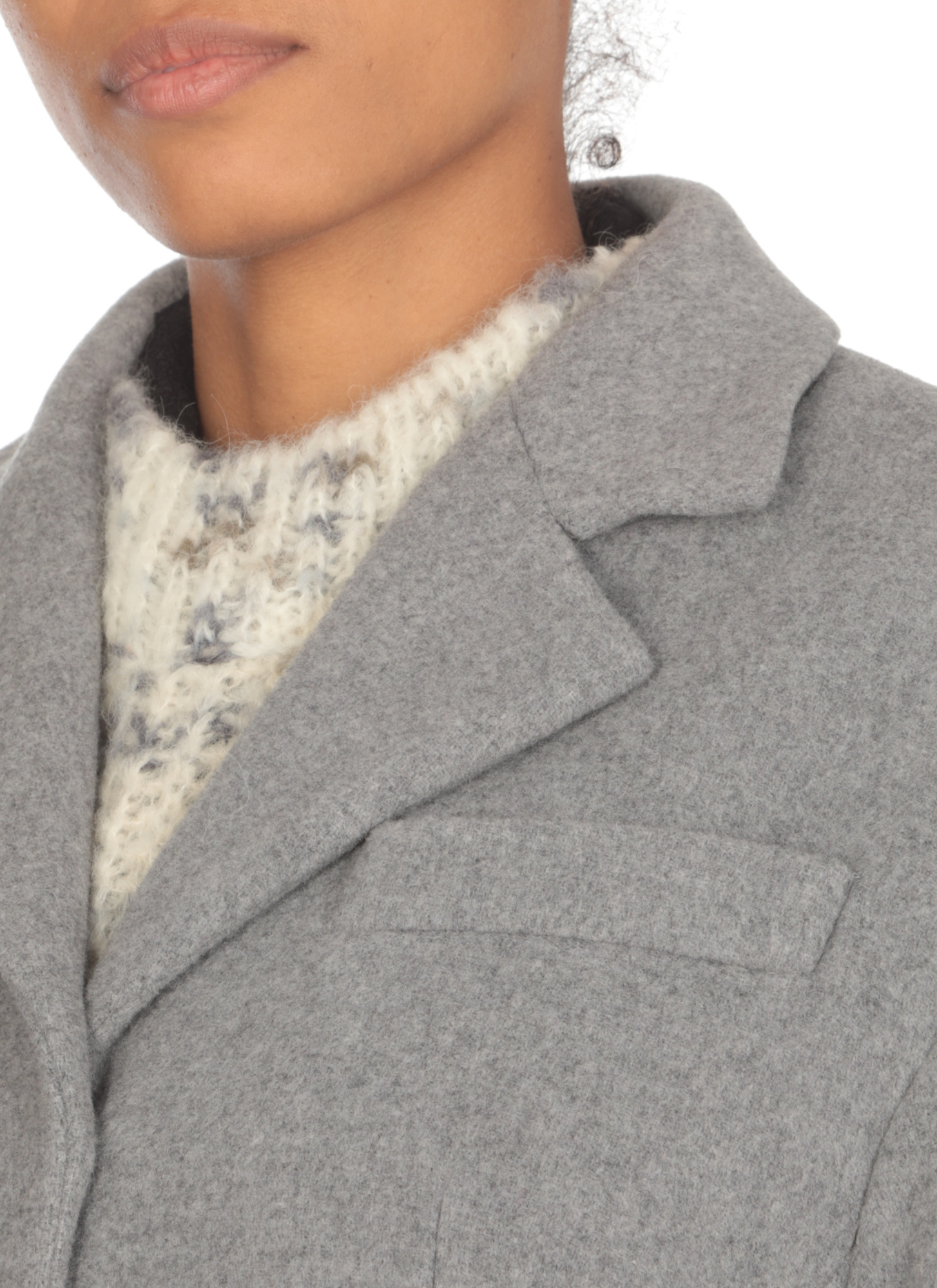 Msgm Wool Coat In Gray