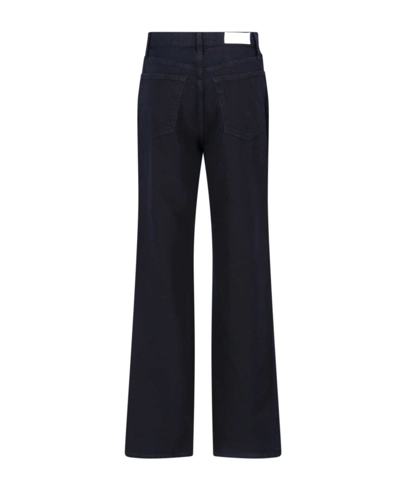 Re/done Ultra High-rise Wide-leg Pants In Black
