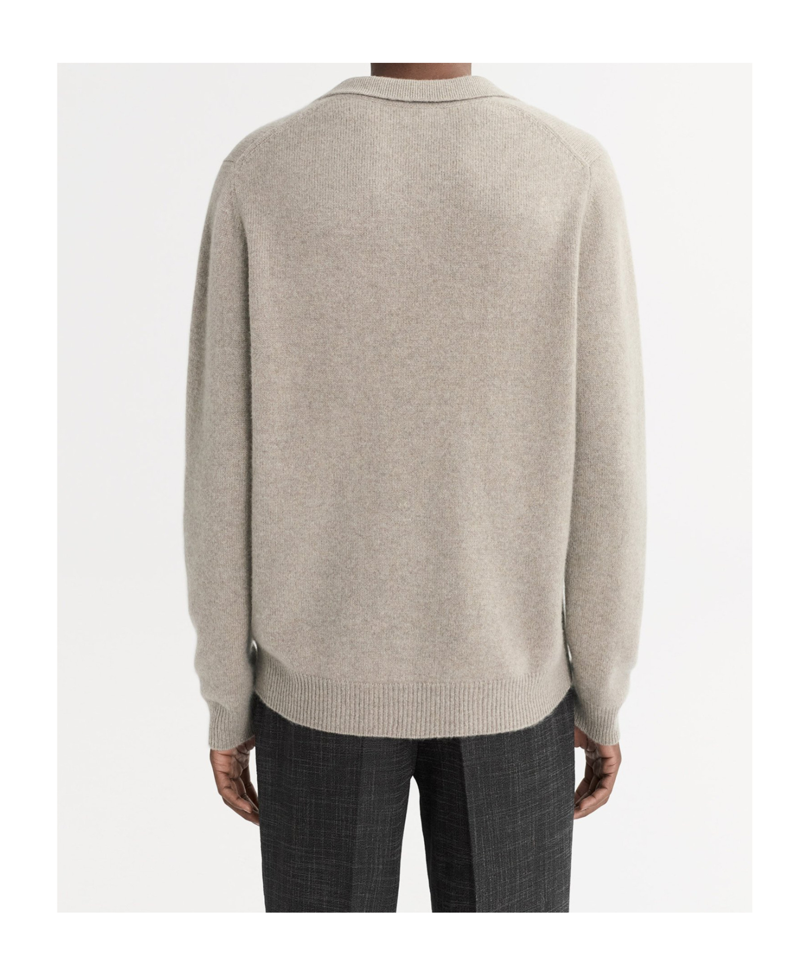 Soft Goat Long-sleeved Sweater In Gray