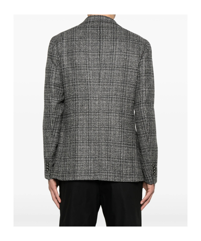 Tagliatore Long Sleeve Blazer In Gray