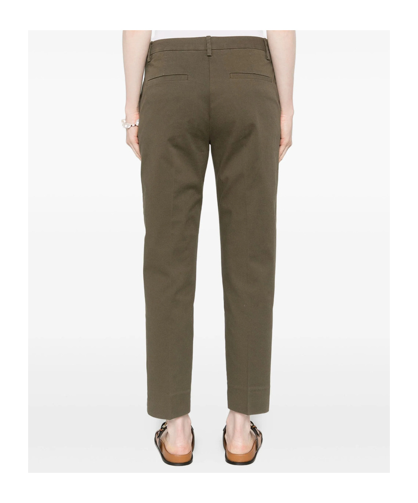 Closed Straight-leg Trousers In Green
