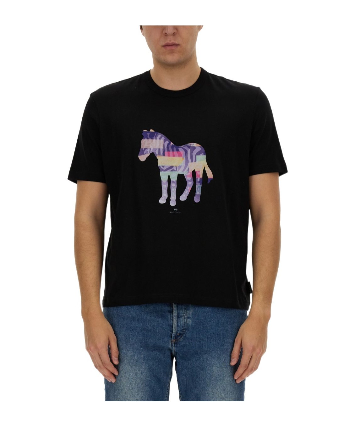 PAUL SMITH ZEBRA-PRINT COTTON T-SHIRT