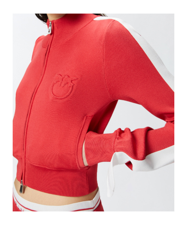 Shop Pinko Cropped T-shirt In Red
