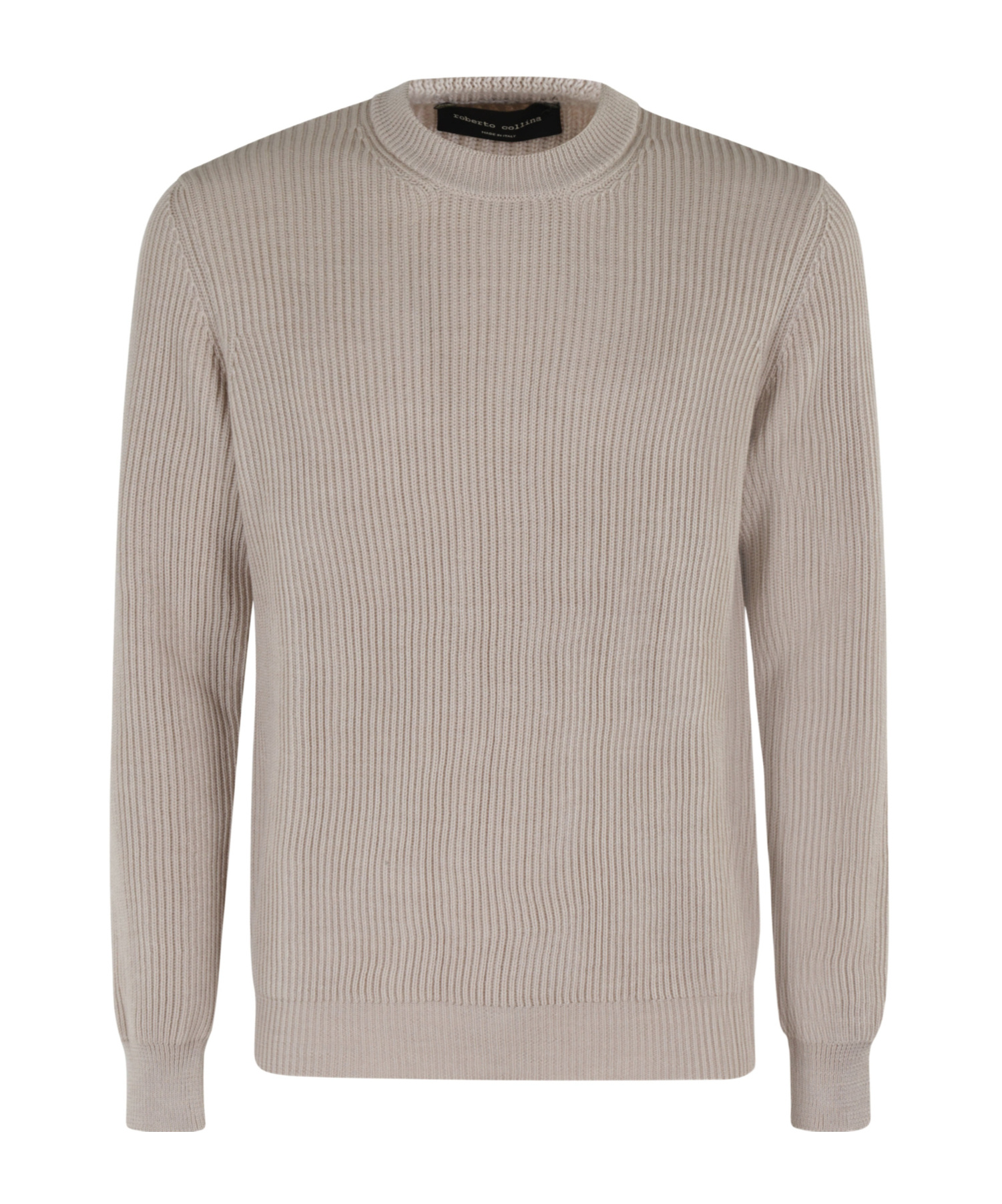 Roberto Collina Ribbed Crew-neck Sweater In Nude