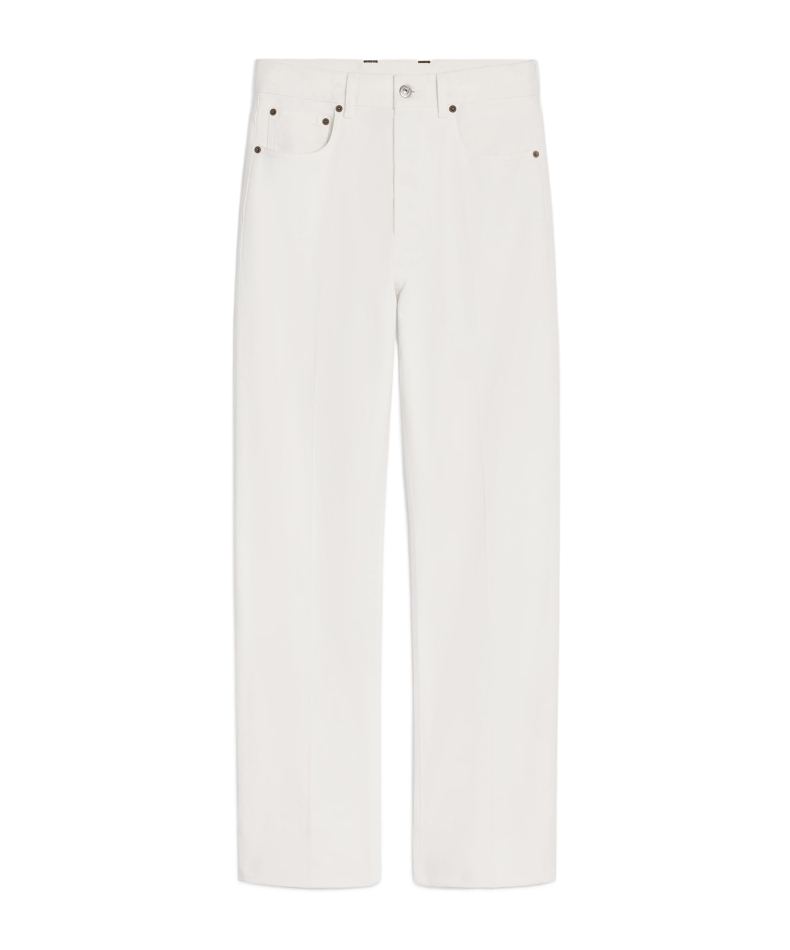 Celine Boyfriend Jeans 001 In Cotton Denim In White