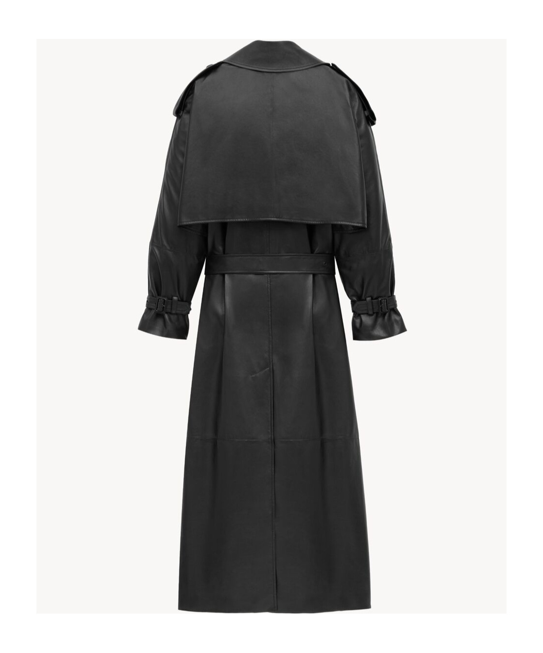 Saint Laurent Trench Coat In Shiny Plunged Lambskin