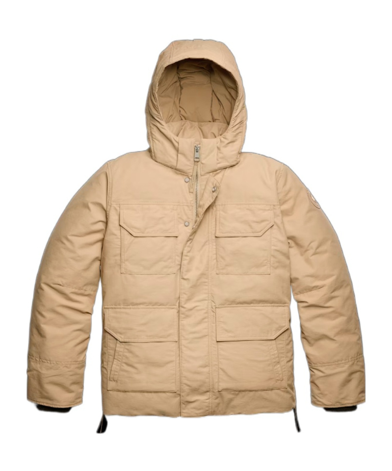 Canada Goose Hooded Pocketed Padded Jacket In Neutral