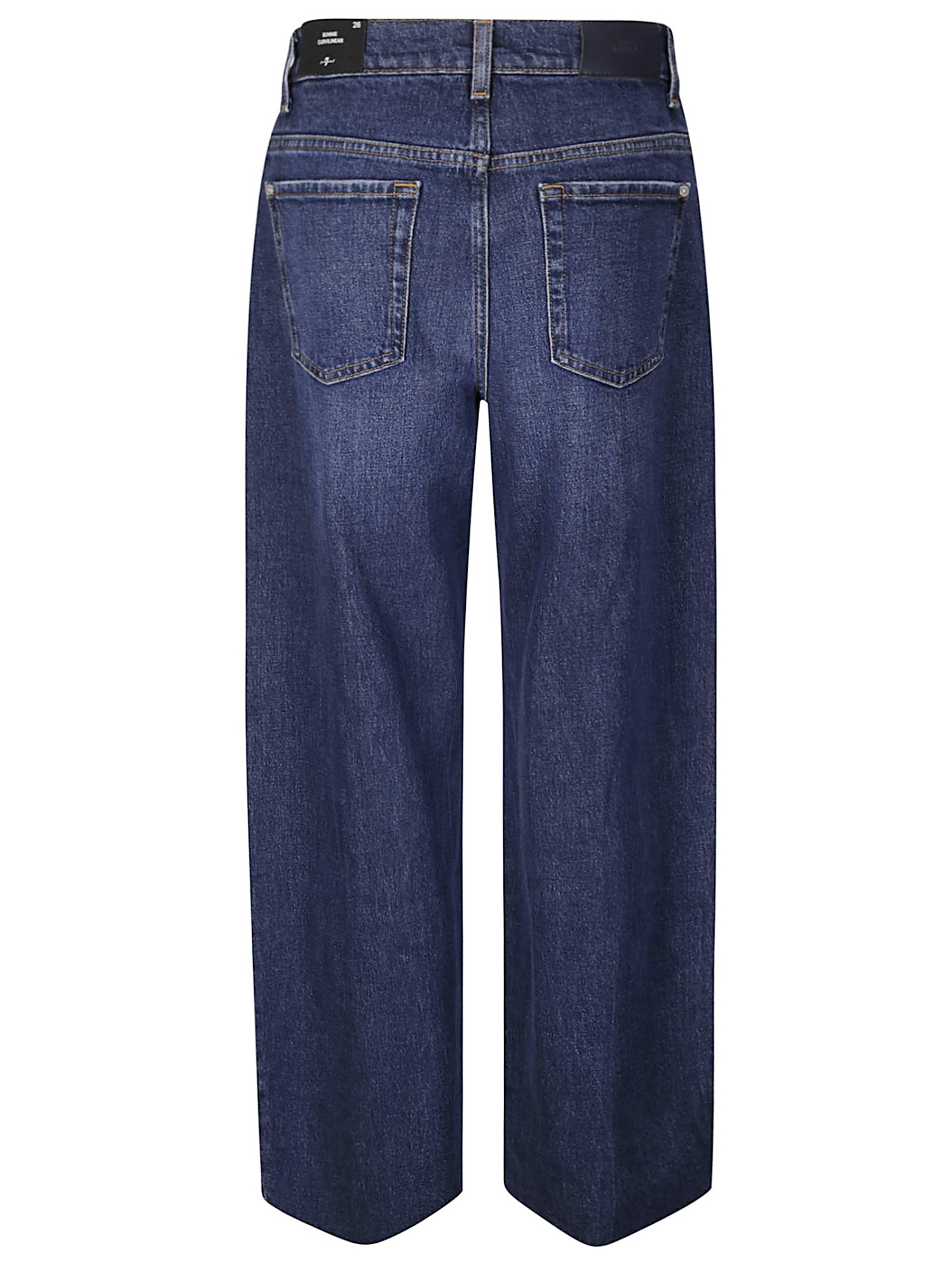 7 For All Mankind Bonnie Curvilinear Radar With Raw Cut In Blue