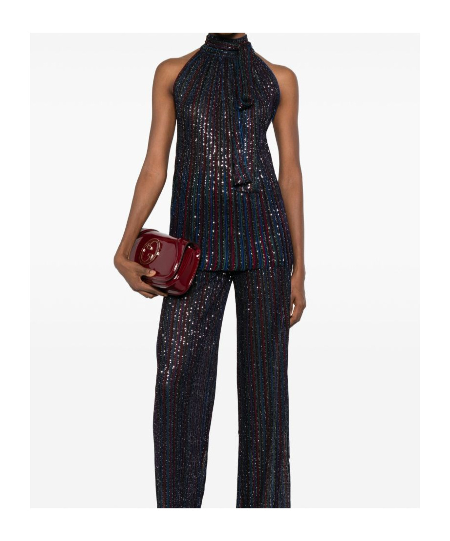 Missoni Lace-up Vest In Blue