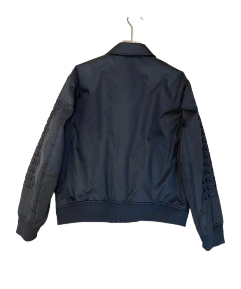 Dior Logo Pilot Casual Jacket In Black