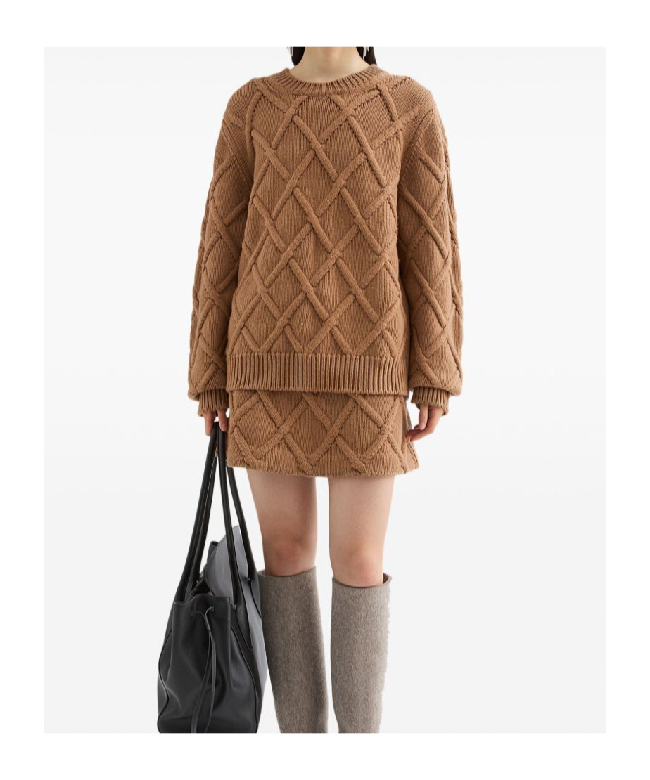 Jil Sander Wool Knit Mini Skirt In Multi