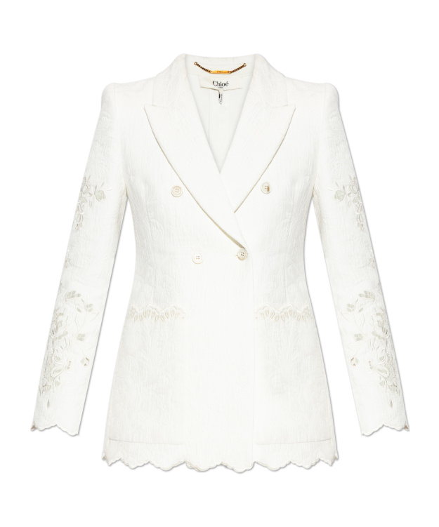 Chloé Long-sleeved Suit Jacket In White