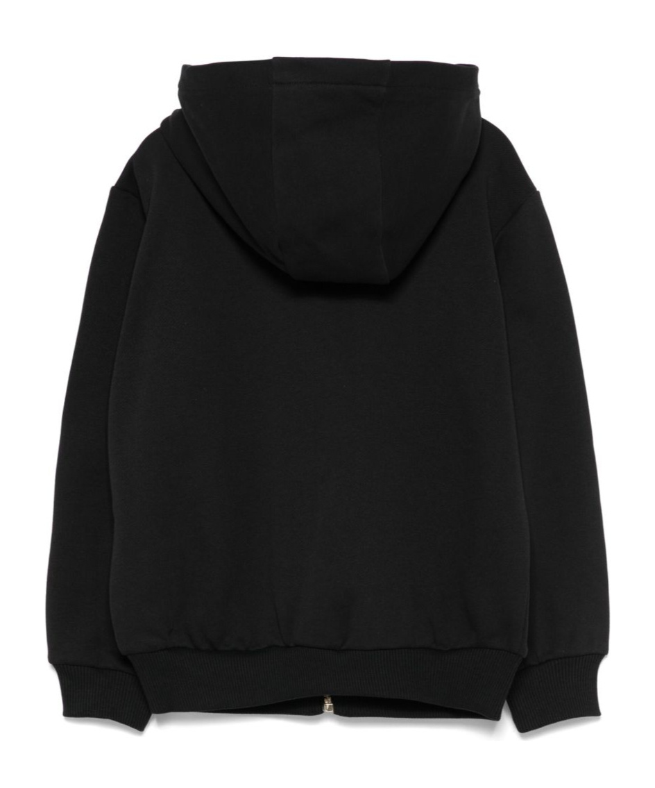 Balmain Logo-print Hoodie In Black