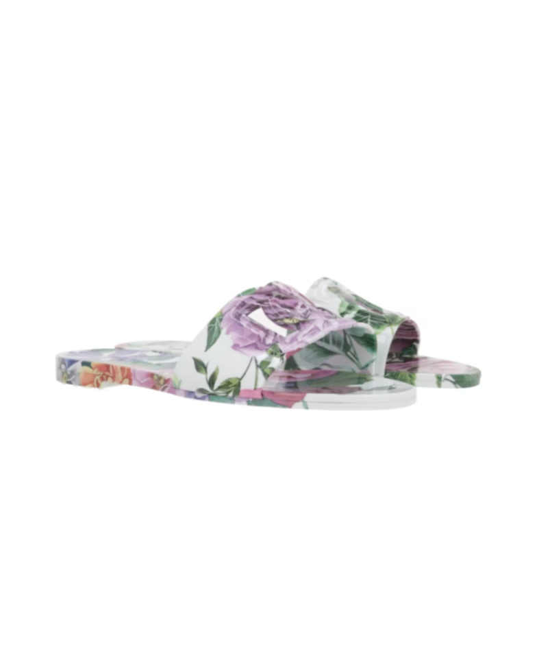 Dolce & Gabbana Women Sandals With Flowers In White
