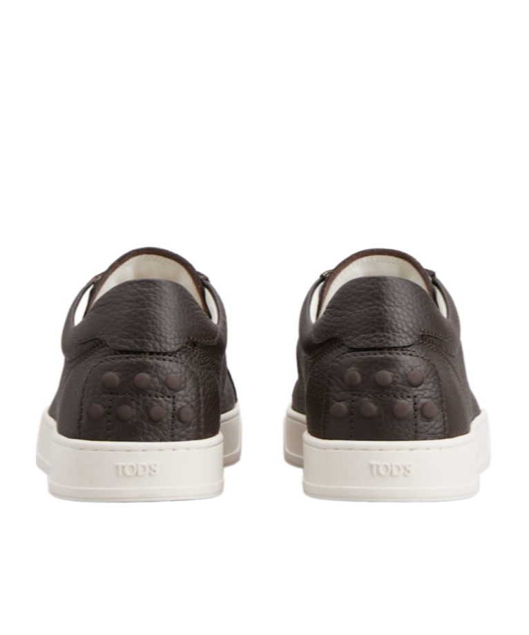 Tod's Allacciata Cassetta Leather Sneakers In Black