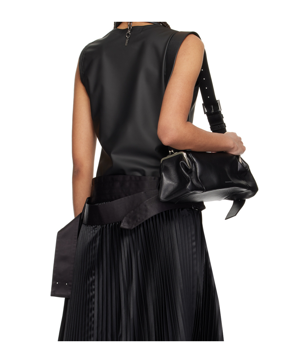 Junya Watanabe Black Round Neck Tank Top In Black