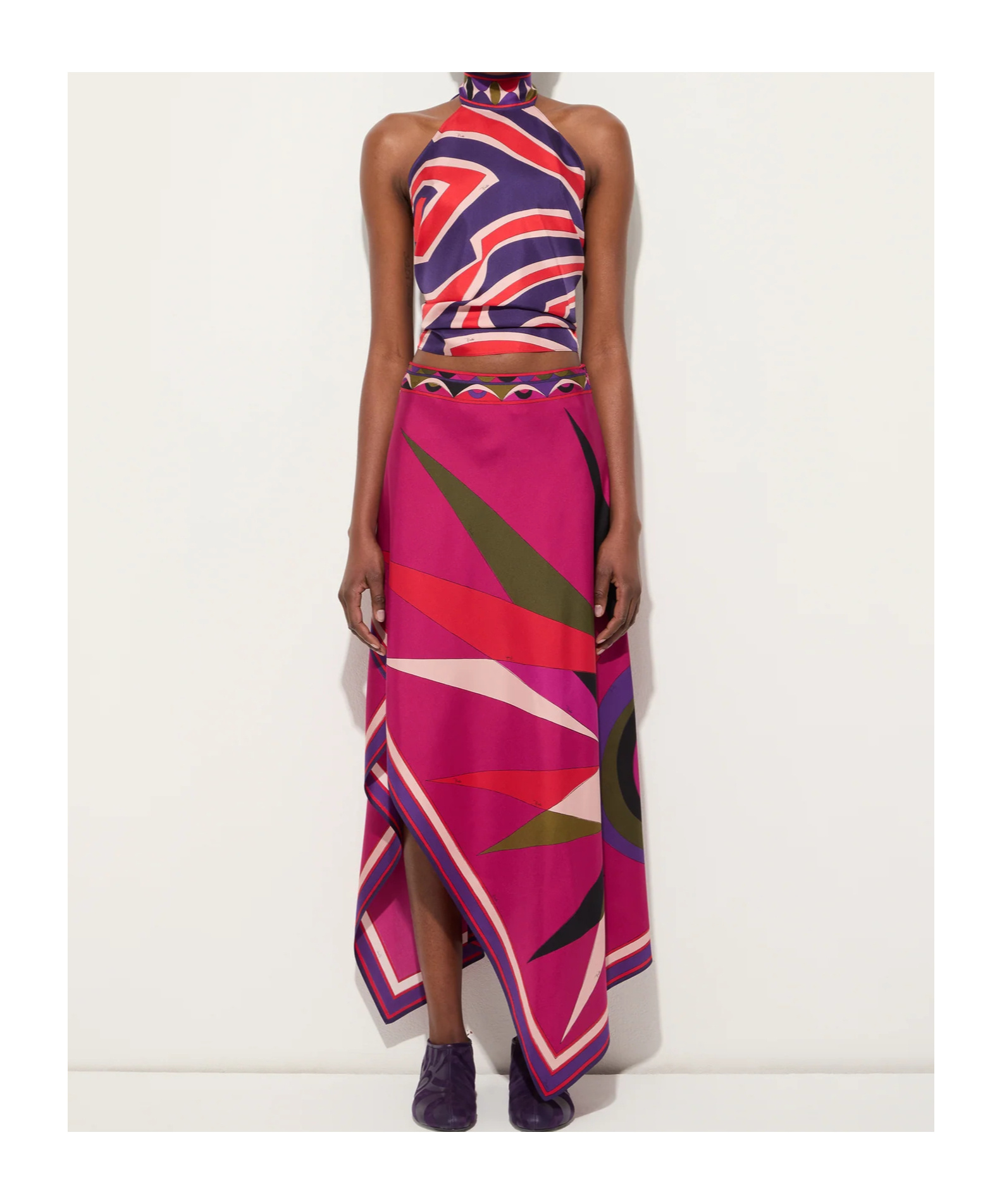 Pucci Maze Print Sleeveless Top In Multi