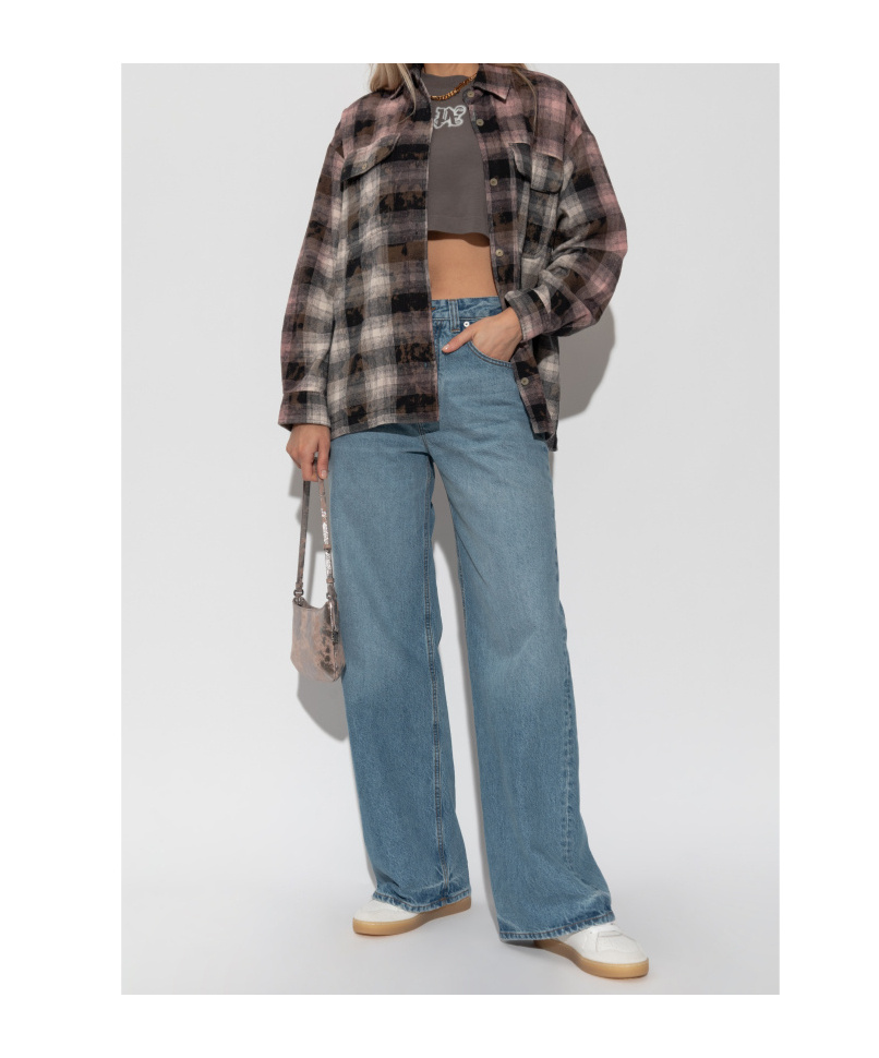 Palm Angels Long-sleeved Cropped Top In Gray