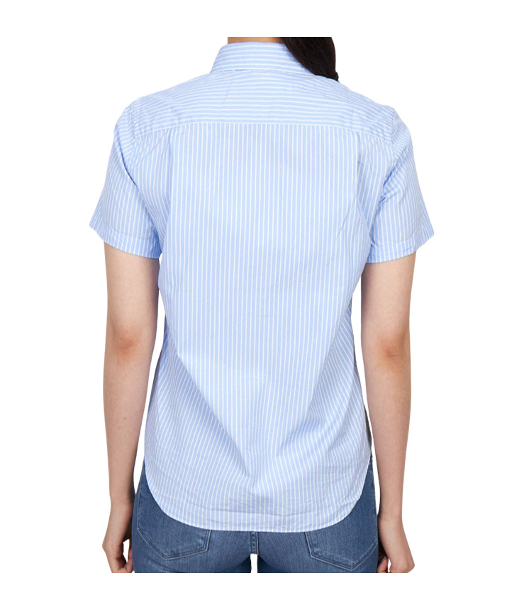 Comme Des Garçons Short Sleeve Shirt In Blue